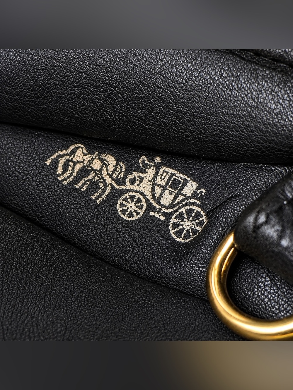 Coach Mini Skinny ID Case Black Leather Keychain Wallet 57841 - Picture 10 of 12